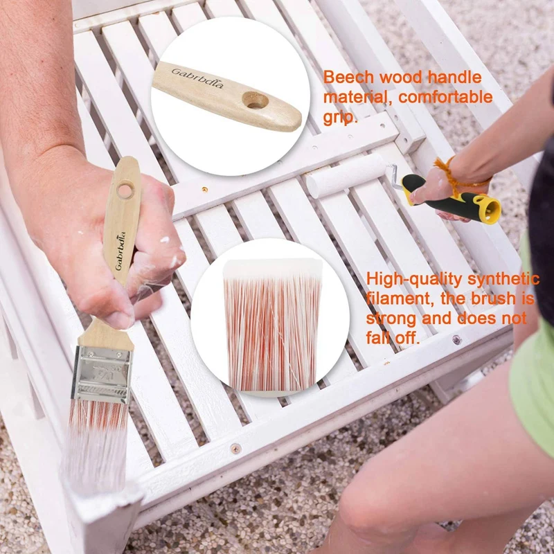 12 Pcs Paint Roller Brushes Kit Mini Paint Tray Set Microfiber Roller Covers For Interior Wall Painting Repair Brush