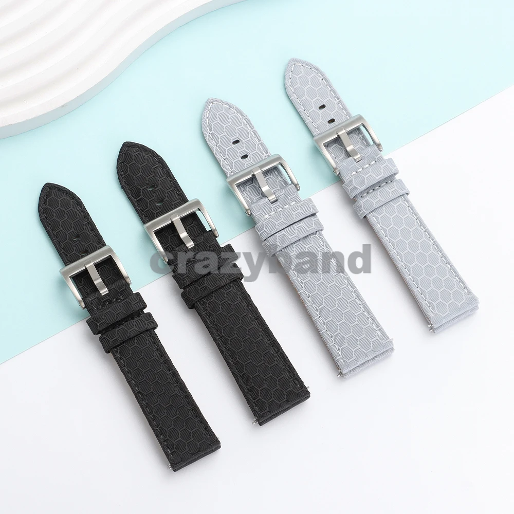 الجلود النايلون حزام ل Seiko الأشرطة ل أوميغا حزام (استيك) ساعة النساء الرجال حزام المعصم 20 مللي متر 22 مللي متر الإفراج السريع الرياضة استبدال الأساور #2