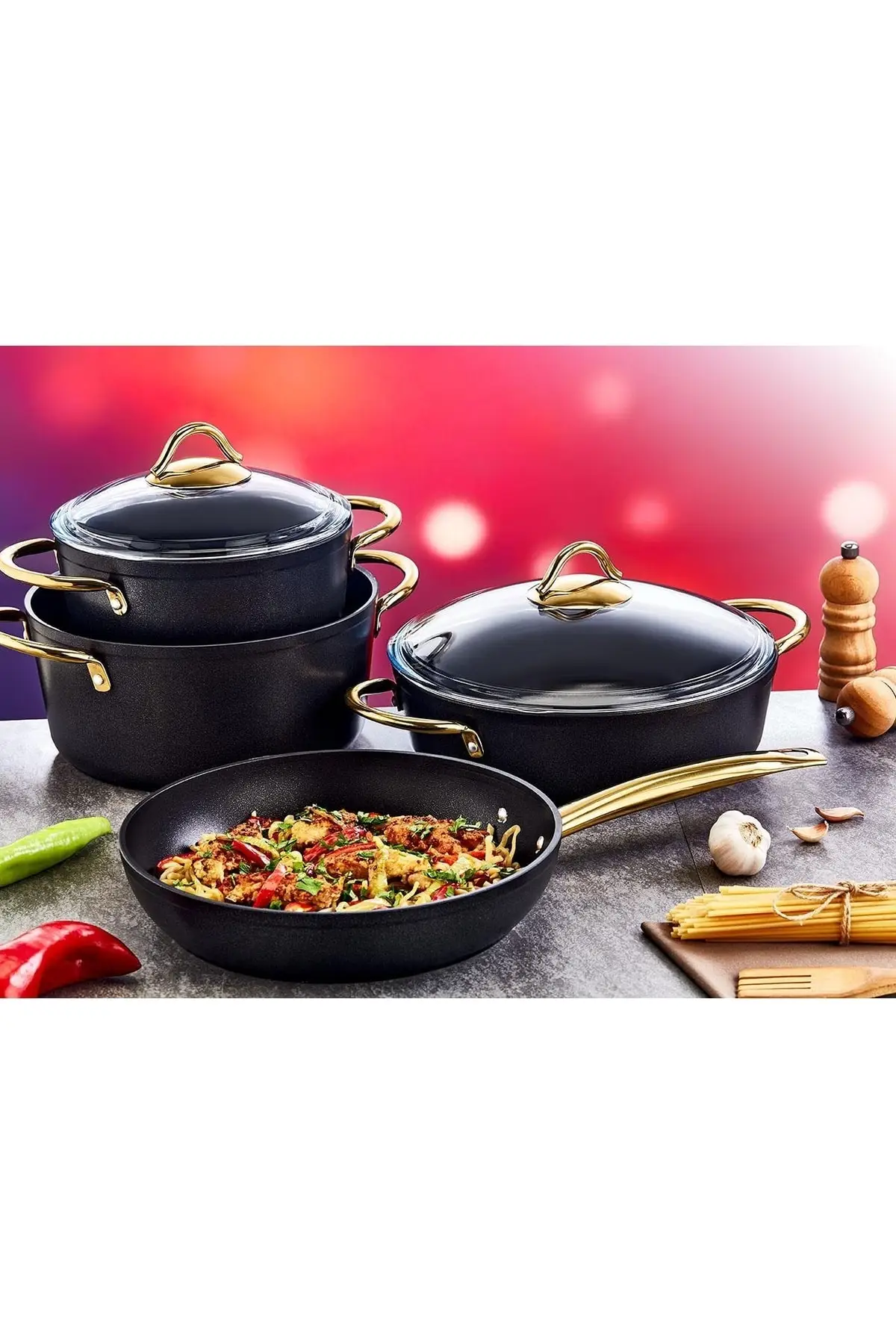 

DOLBOVI Diamond 7 piece custom coated Cookware Cookware Set