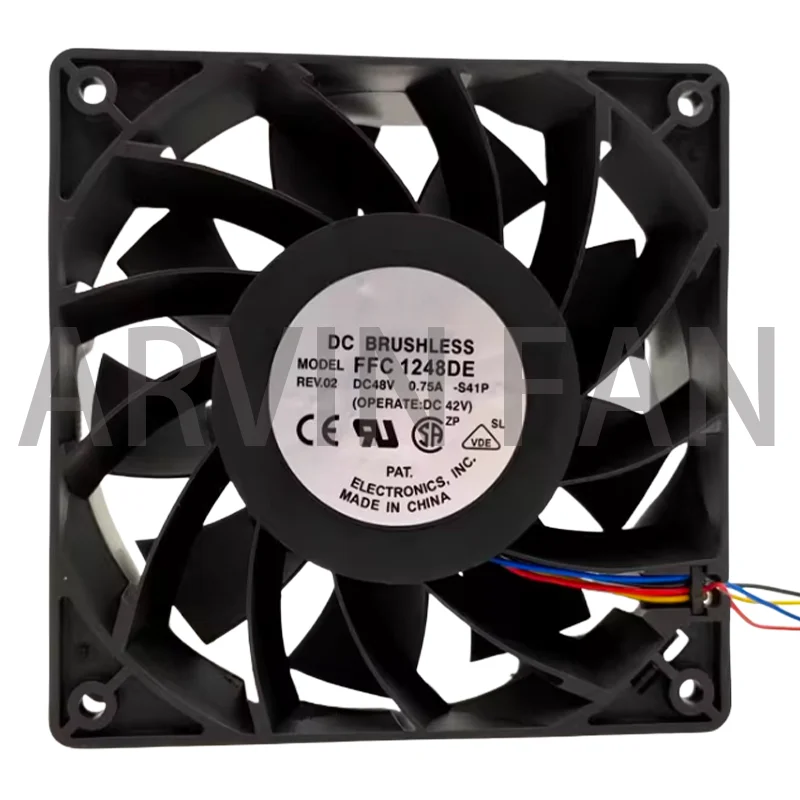 

FFC1248DE 48V 0.75A 12CM high Air Volume 4-wire PWM Violent Cooling Fan