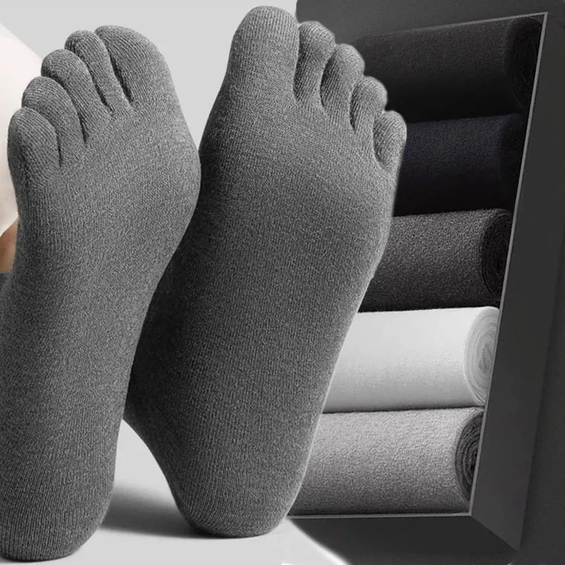 

Дышащие хлопковые мужские носки с открытым носком, модные короткие носки до щиколотки, спортивные носки для бега, унисекс, однотонные, средней длины, домашние носки-трубы