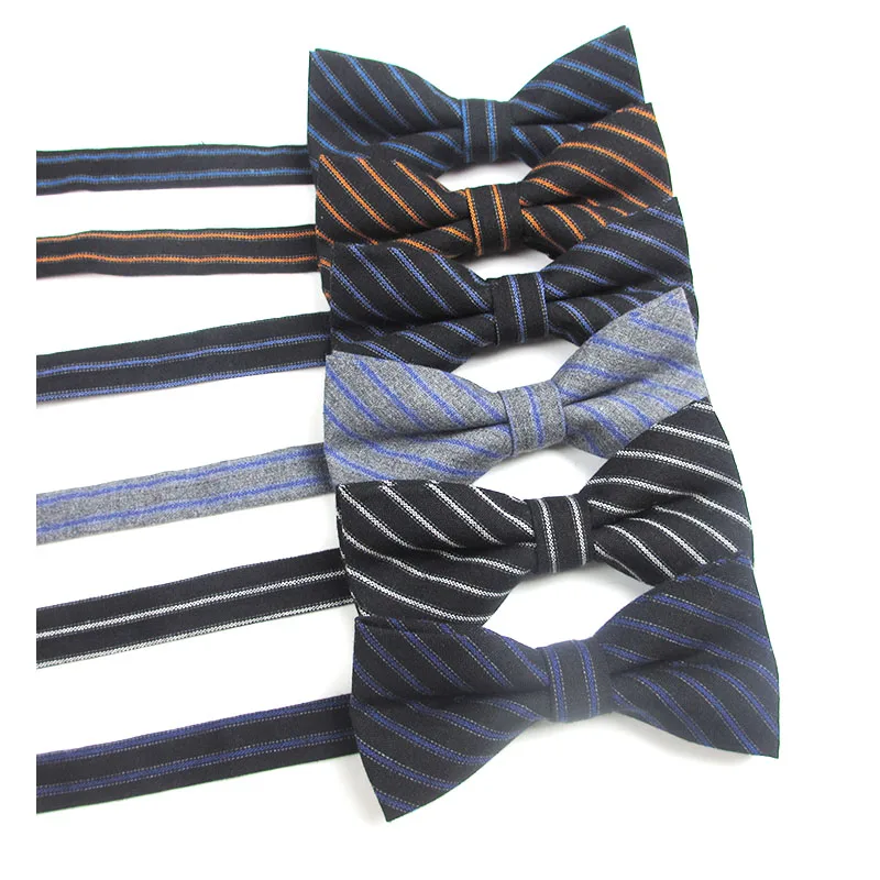 

Pred связанный галстук-бабочка в клетку в полоску, модный простой регулируемый однотонный тканый милый галстук-бабочка для взрослых и мальчиков и мужчин