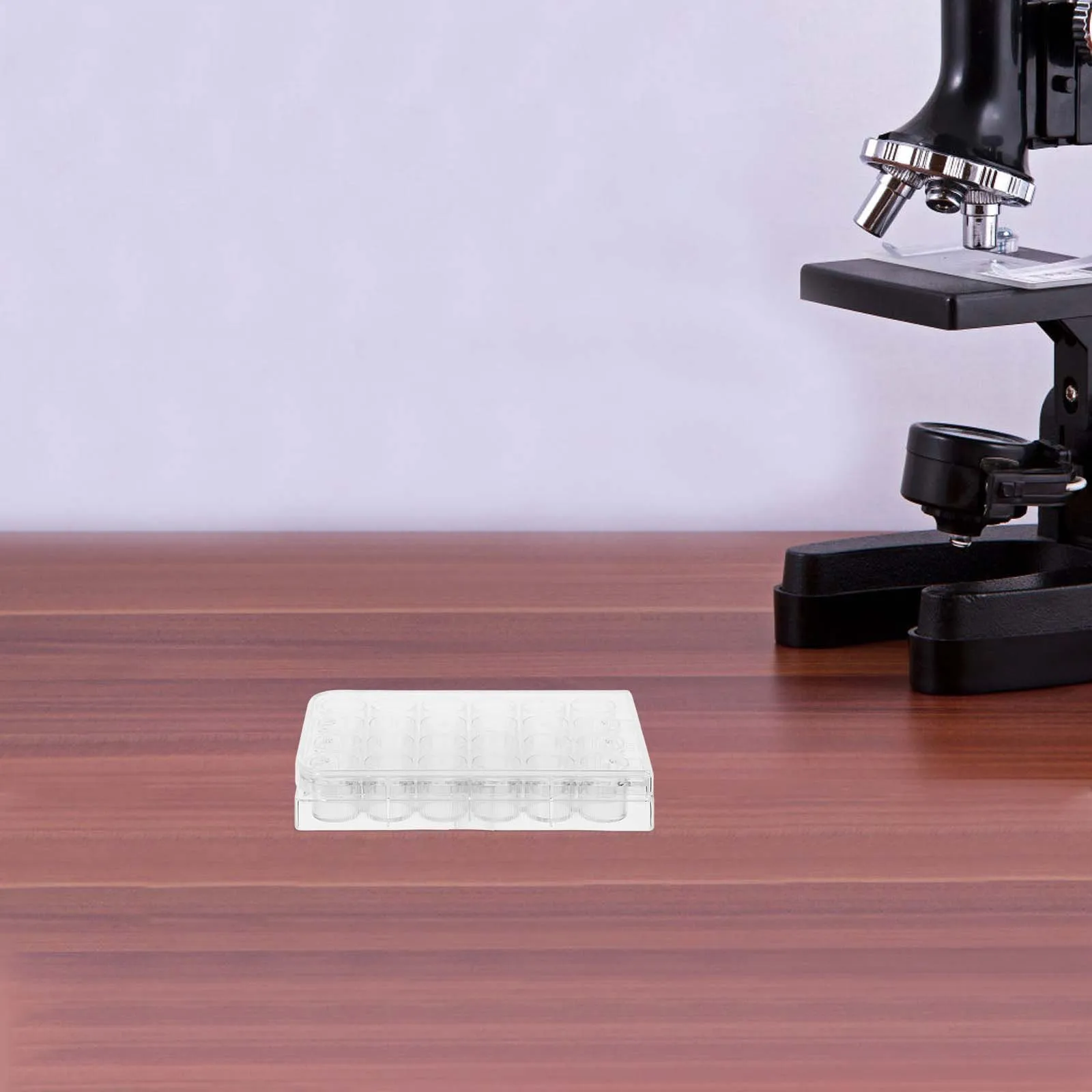 

2 Pcs 24-well Culture Plate Laboratory Dish Cell Dishes with Lid Cavity for Tray