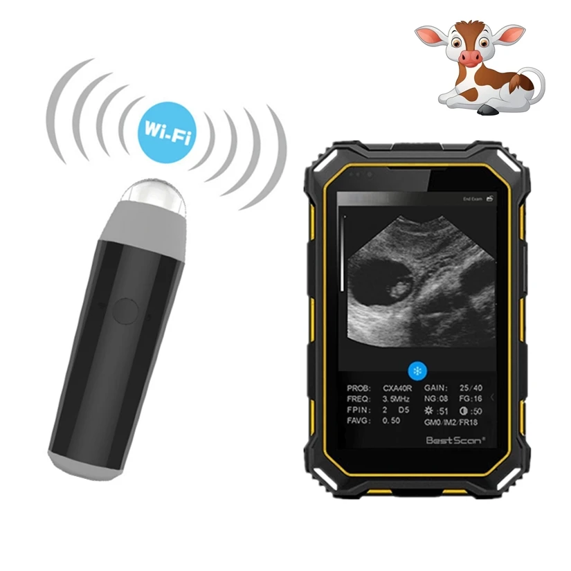 

Mini Wifi Handheld Veterinary Scanner,Wireless Waterproof Vet Ultrasound Probe for Pigs/Cattle/Sheep/Horses/Pets