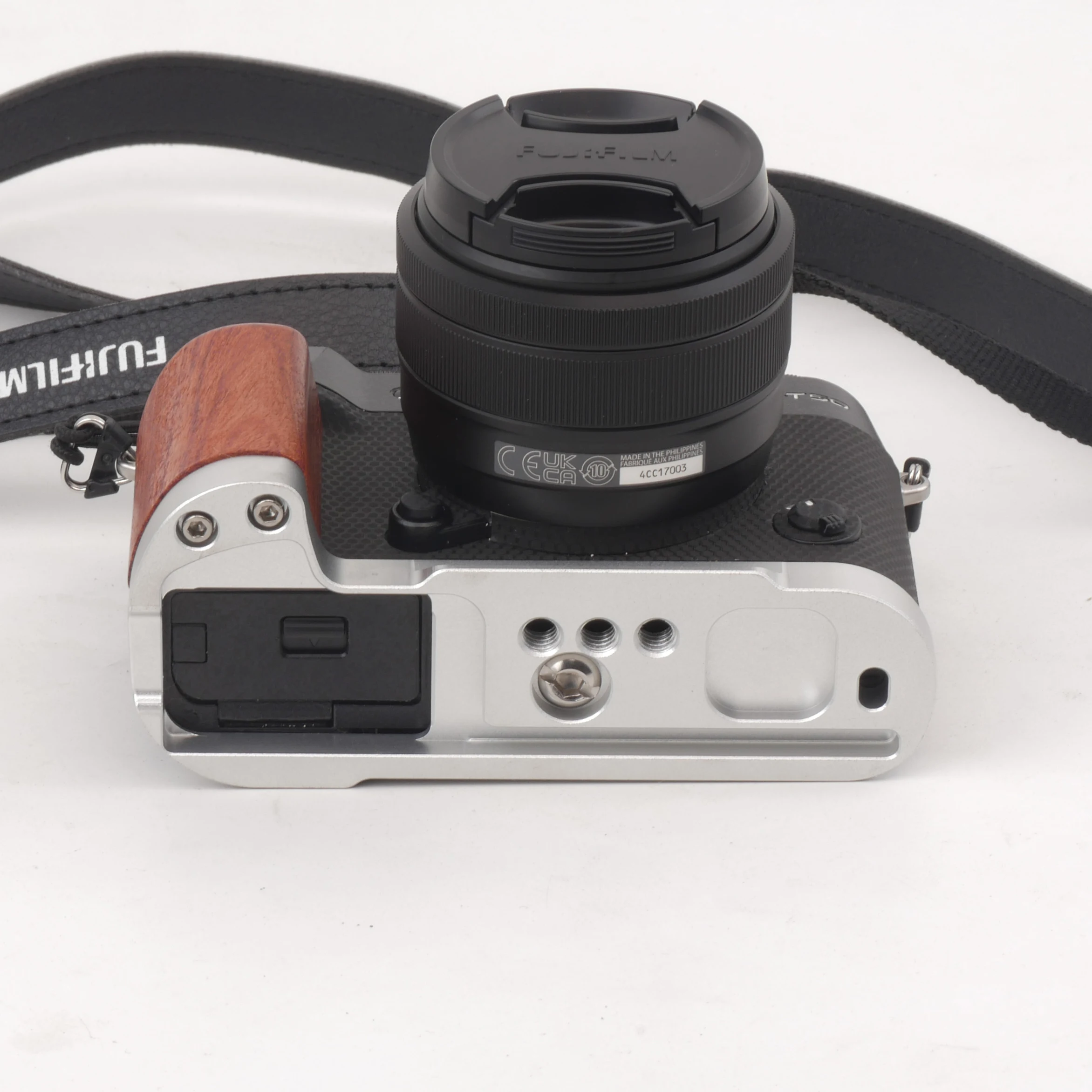 FITTEST Hand Grip QR Plate For Fujifilm X-T50 Camera Arca Tripod Bracket Wooden Handle Wood Grip Fuji XT50 L Bracket Fit RRS