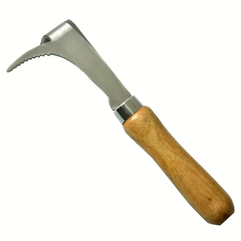 

One, honeycomb tool scraper, stainless steel beekeeping equipment supplies, bee wood handle