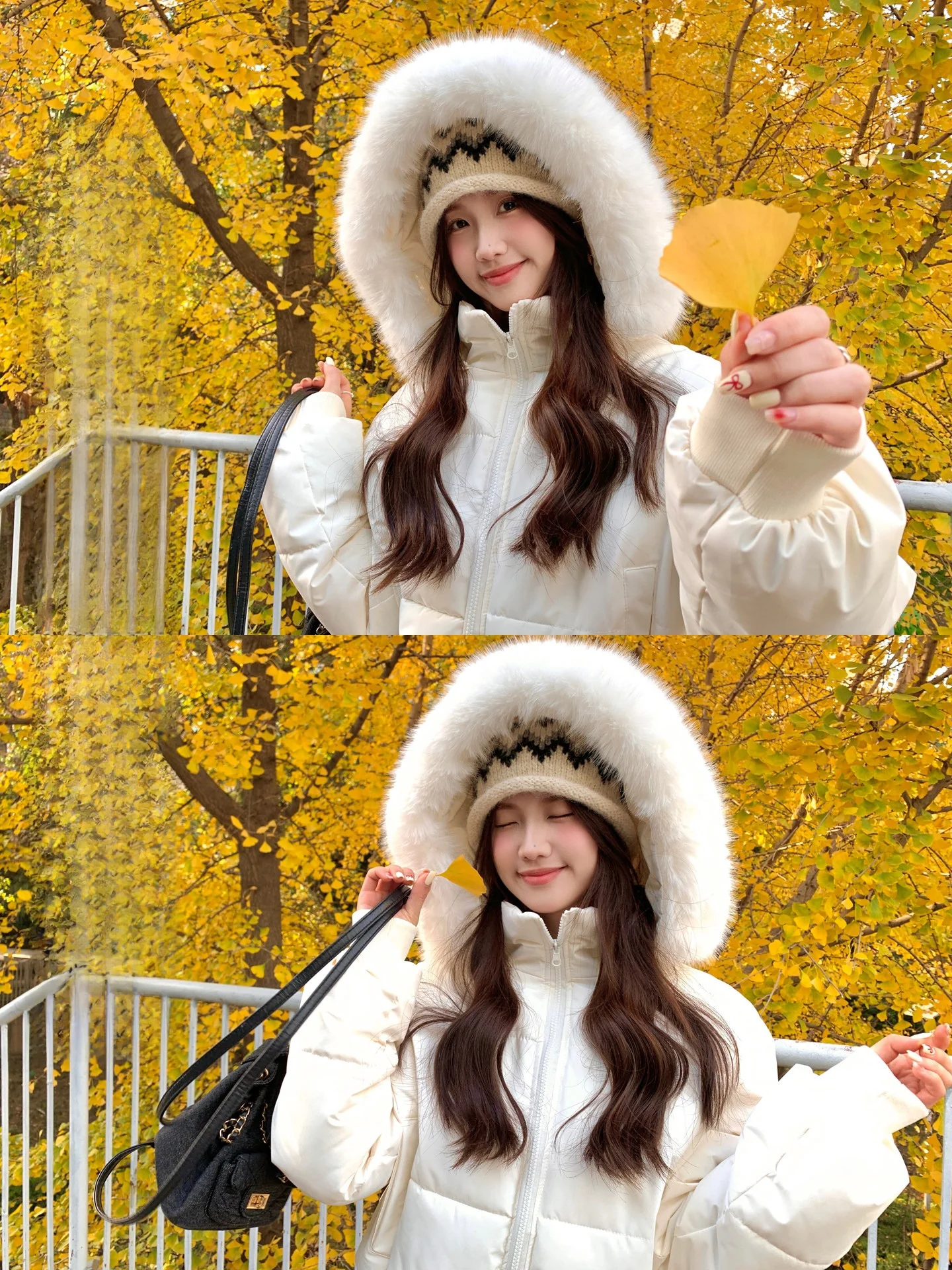

Белая хлопковая куртка с меховым воротником и капюшоном, теплая зимняя верхняя одежда для улицы, универсальный корейский свободный крой, утепленная хлопковая куртка в стиле INS