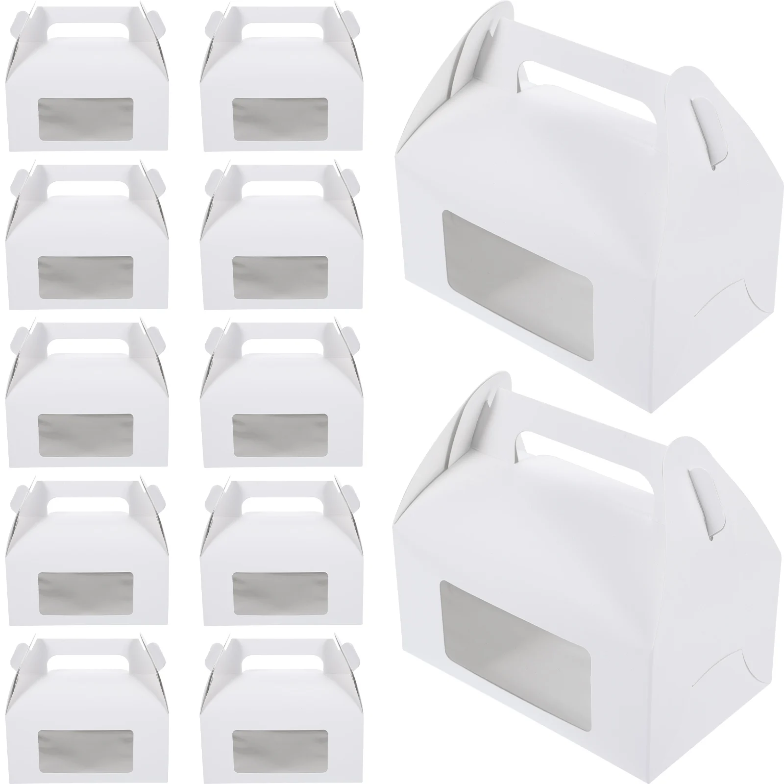 

30 Pcs Gift Cupcake Boxes Boxes Bridesmaid Cake Party Treats Packaging Dessert Bakery Gable Window Containers Treats