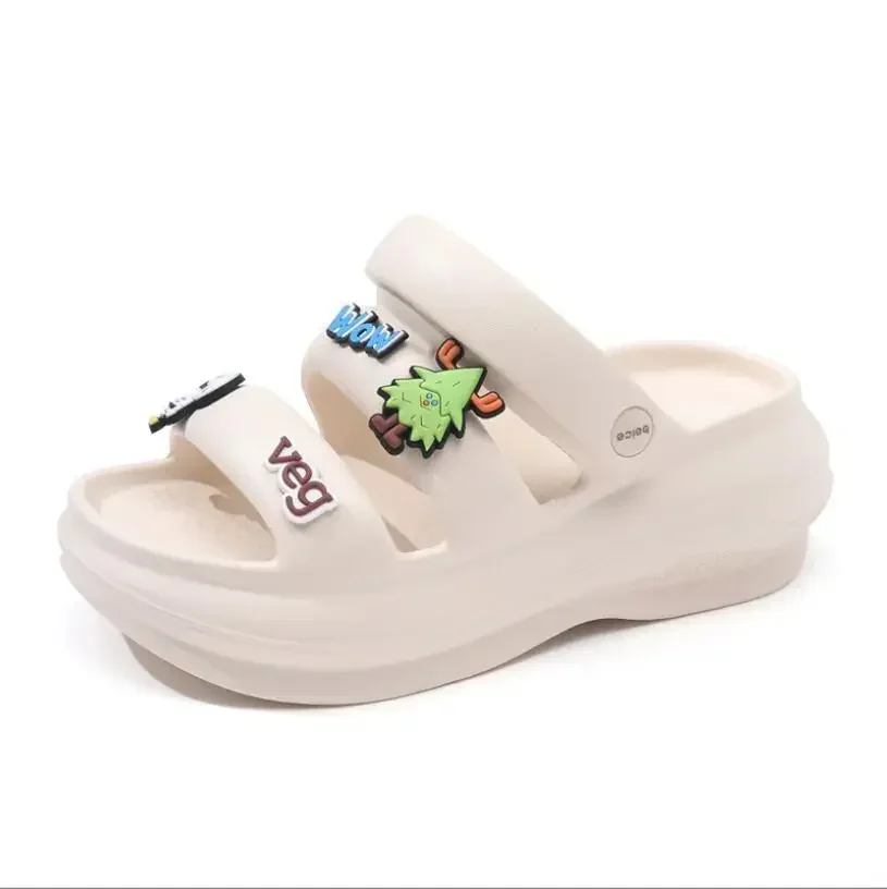 2024 Summer New Women's Anti slip Sandals Slippers Female Fashion Casual Beach Sandals