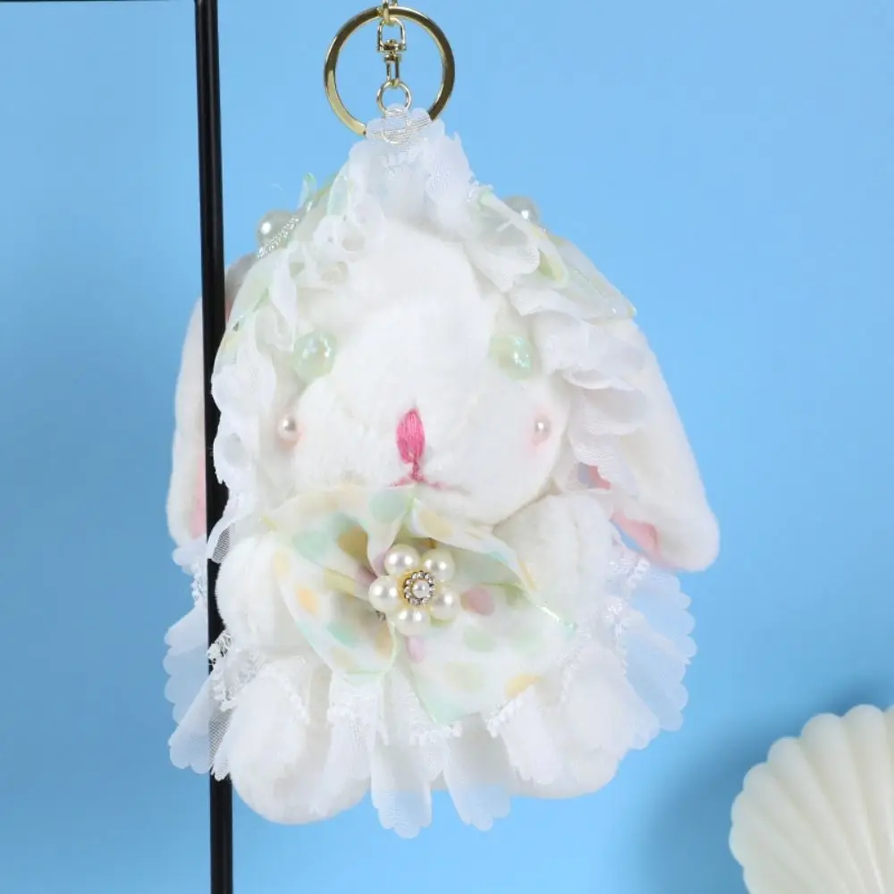 กระต่ายกระต่ายของเล่นตุ๊กตาพวงกุญแจนุ่มการ์ตูนกระต่ายตุ๊กตา Plush จี้ Lolita ตุ๊กตาสัตว์ Lop หูกระต่ายจี้คอสเพลย์