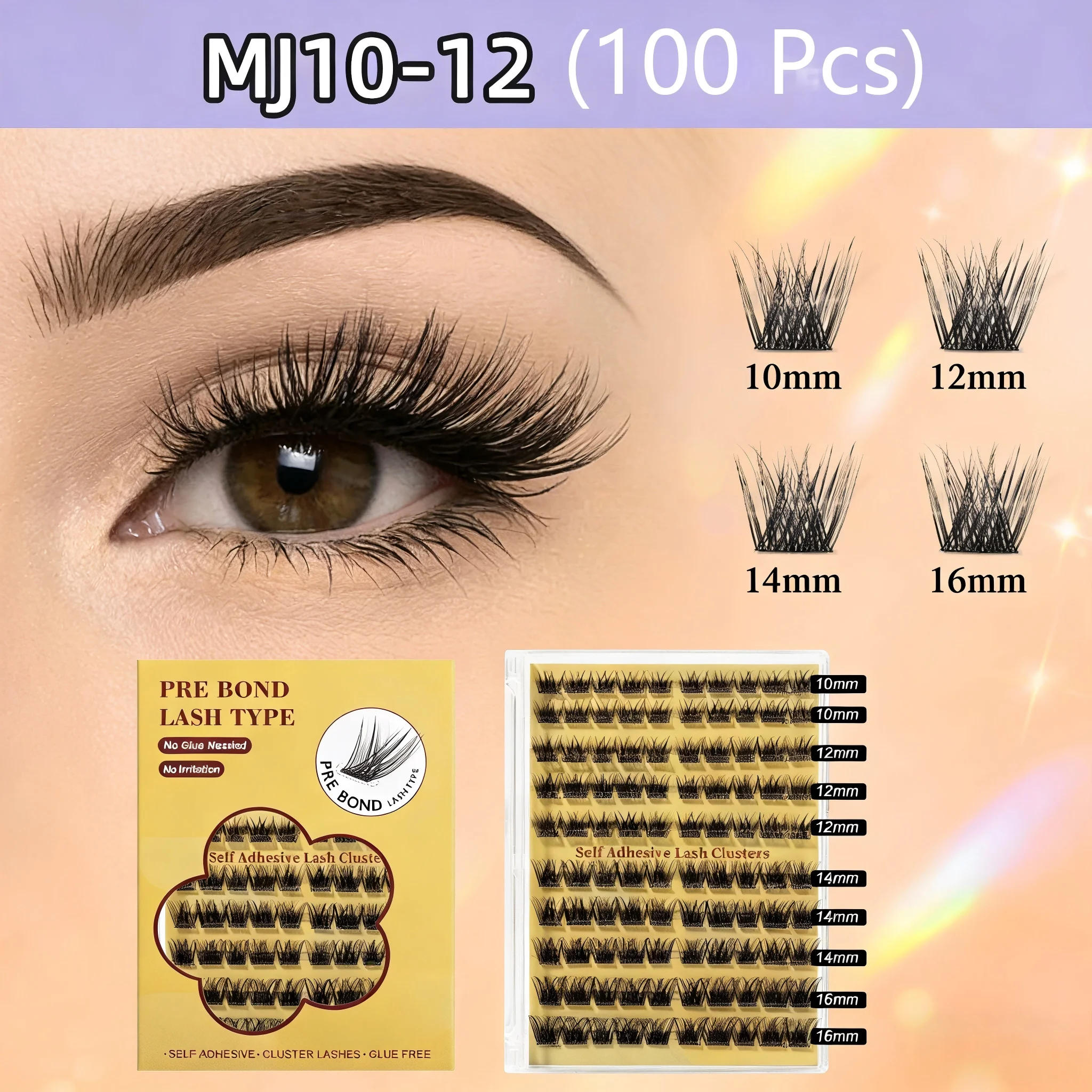 100PCS Pre Glued Self Adhesive - Eyelash Extension No 10 review and price