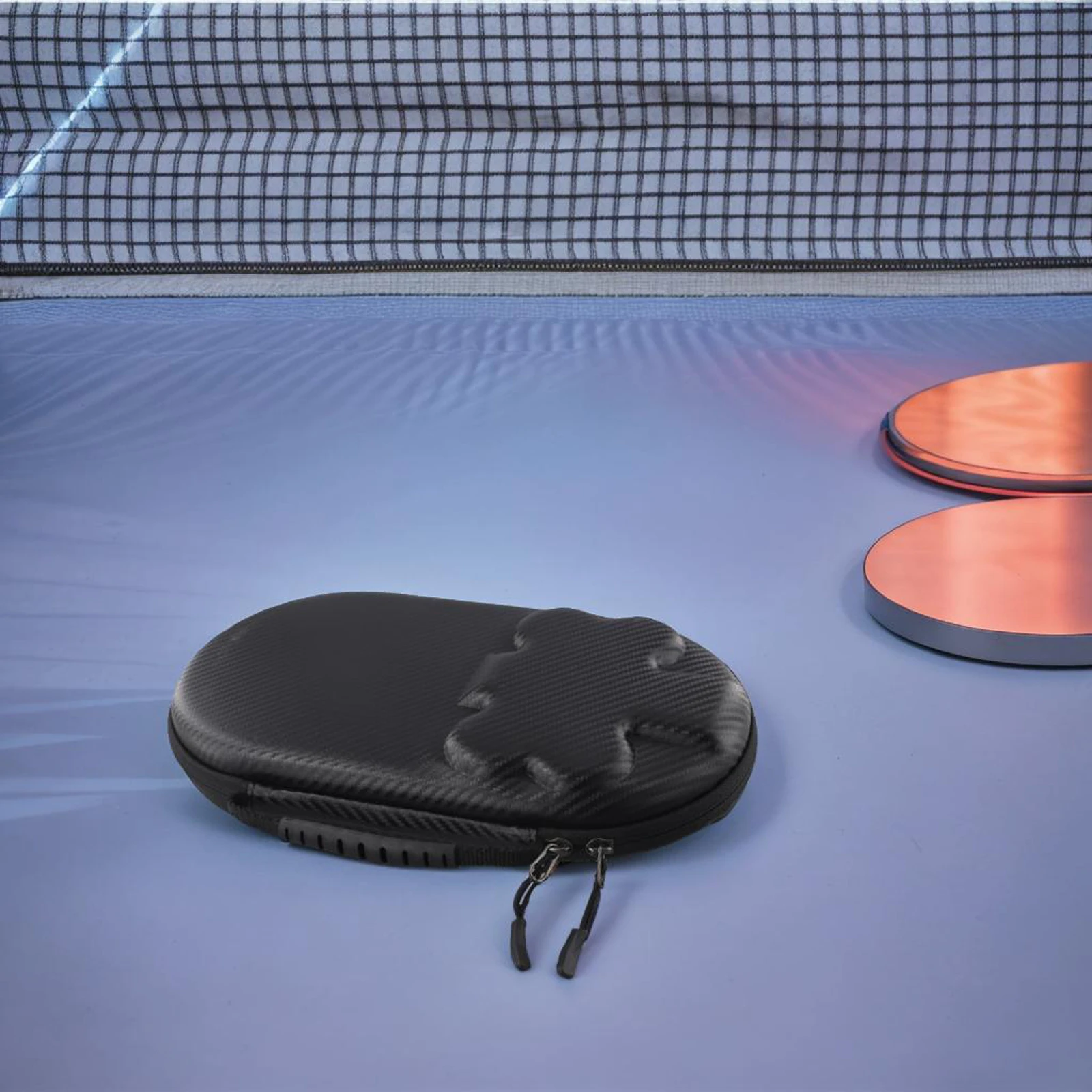 Paddle Storage Bag EVA Hard Shell Case To Carry Elastic Band Inside Large Capacity Design For Table Tennis Equipment