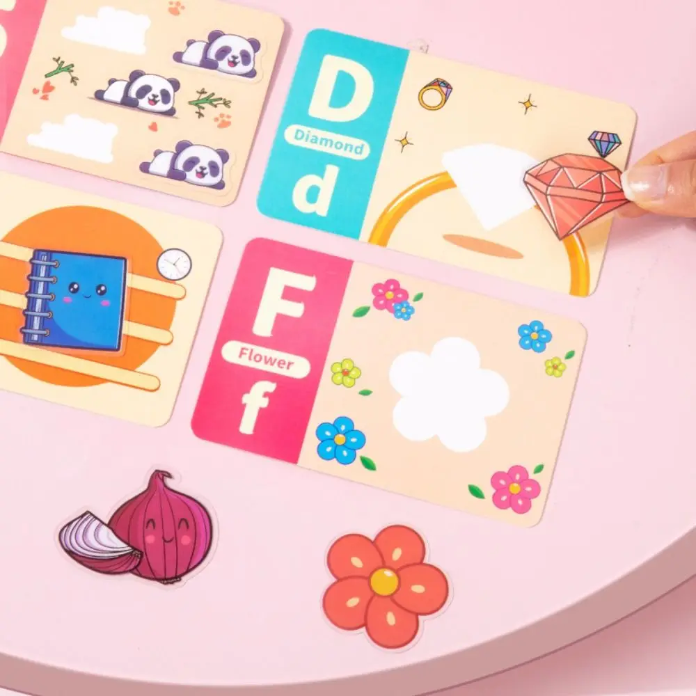 Livre d'autocollants en papier pour enfants, avec stylo, apprentissage de l'anglais, livre de dessin à l'eau, bricolage, 26 cartes de coloriage à l'eau, jouet pour enfants de la maternelle