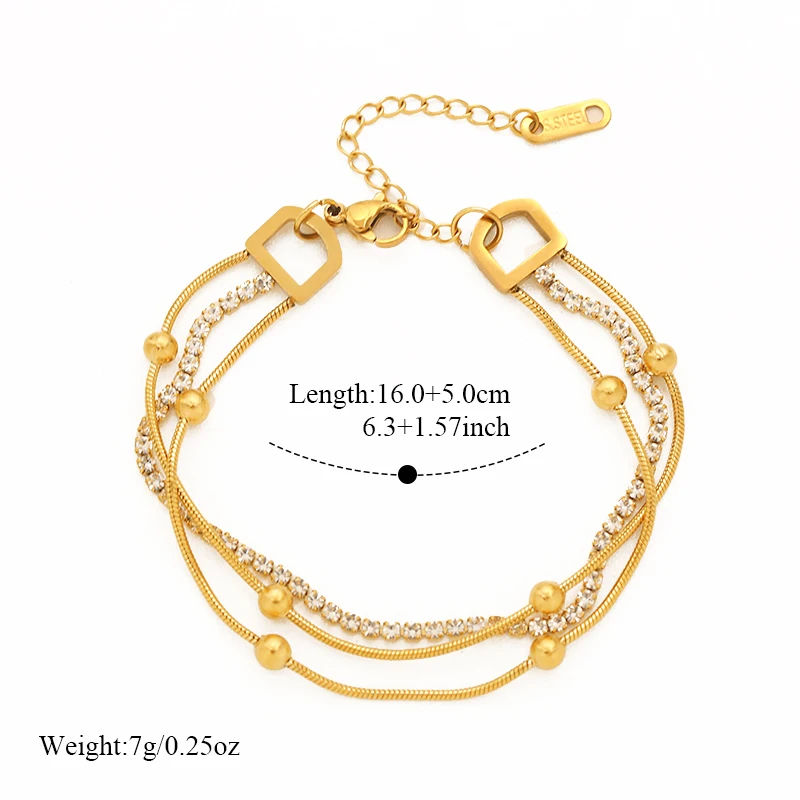 EILIECK 316L Edelstahl Luxus Gedrehtes Zirkonia Kettenarmband für Damen, Trendiges Handgelenk-Schmuckstück, Wasserdichtes Geschenk – Detail 13