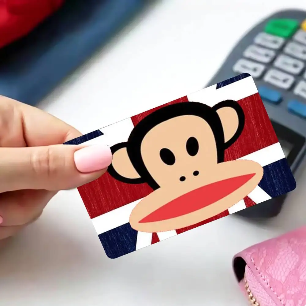 Sweet Warm Cartoon LOVELY T-T-pauls-frank-s  4pcs 1Set Card Stickers Small Waterproof Chip 4PCS Card Sticker Anti-Scratch