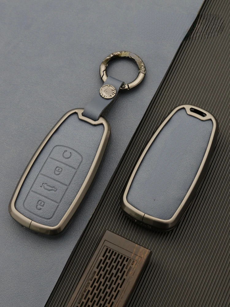 Suitable For Chery TIGGO 8 PRO MAX TIGGO 8 TIGGO 8 PRO  Fashion Zinc Alloy + Leather Car Remote Key Case Cover