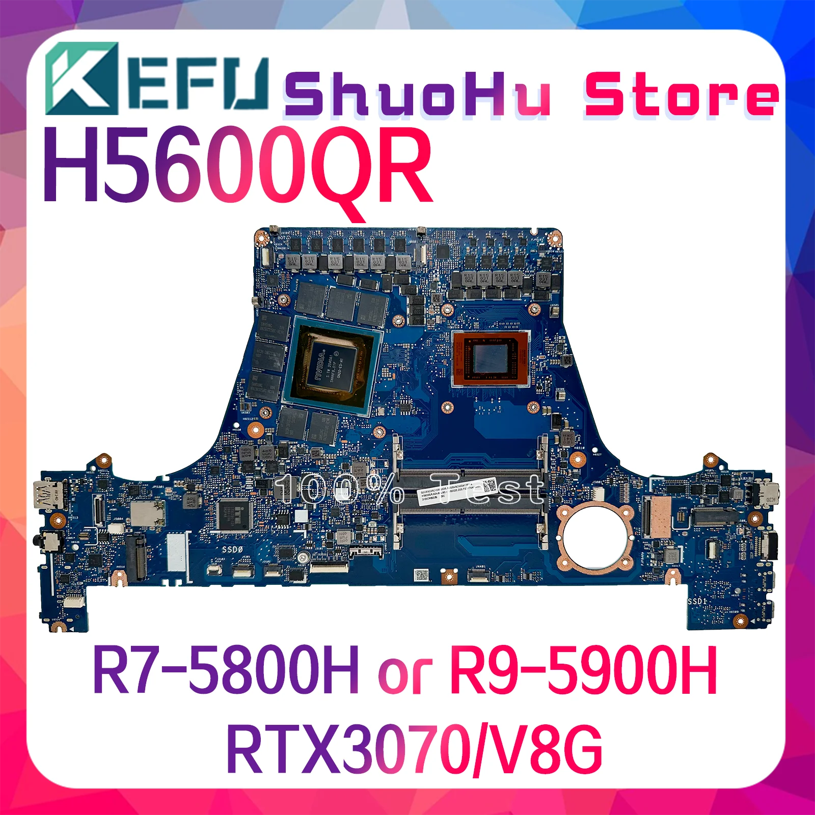 KEFU H5600Q Mainboard For ASUS H5600QM H5600QR HM5600QM HM5600QR JM5600QR JM5600QM Laptop Motherboard R5 R7 R9 RTX3060 RTX3070