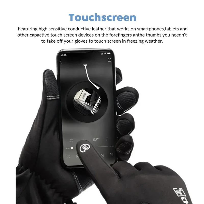 Winter Gloves Waterproof Thermal Touch Screen Thermal Windproof Warm Gloves Unisex Cold Weather Running Sports Hiking Ski Glove