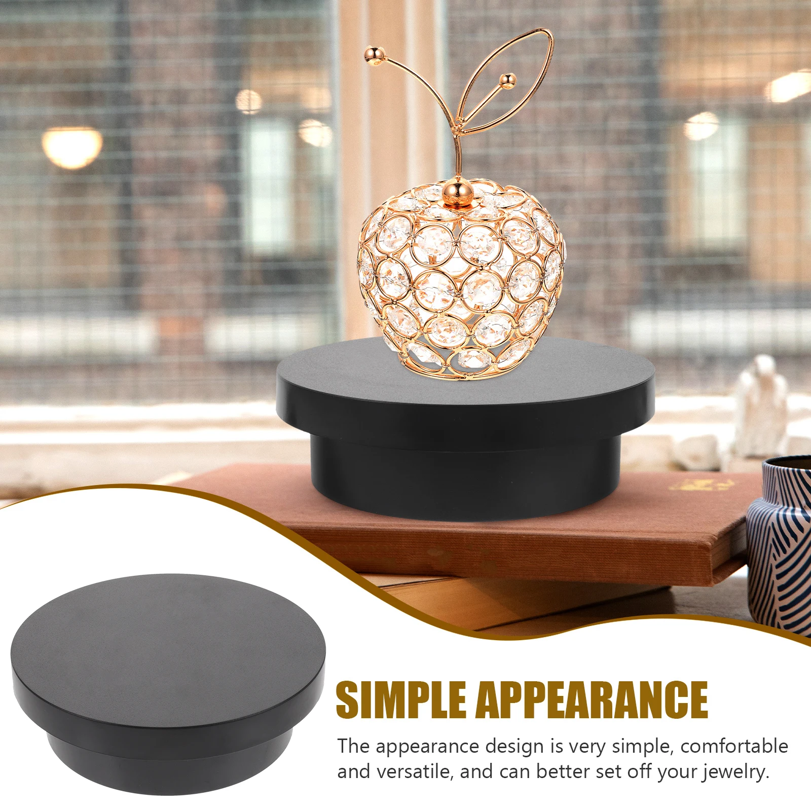 

Rotating Display Stand 360 Degree Motorized Turntable For Jewelry Watch Collection Display Electric Showcase Prop Plastic