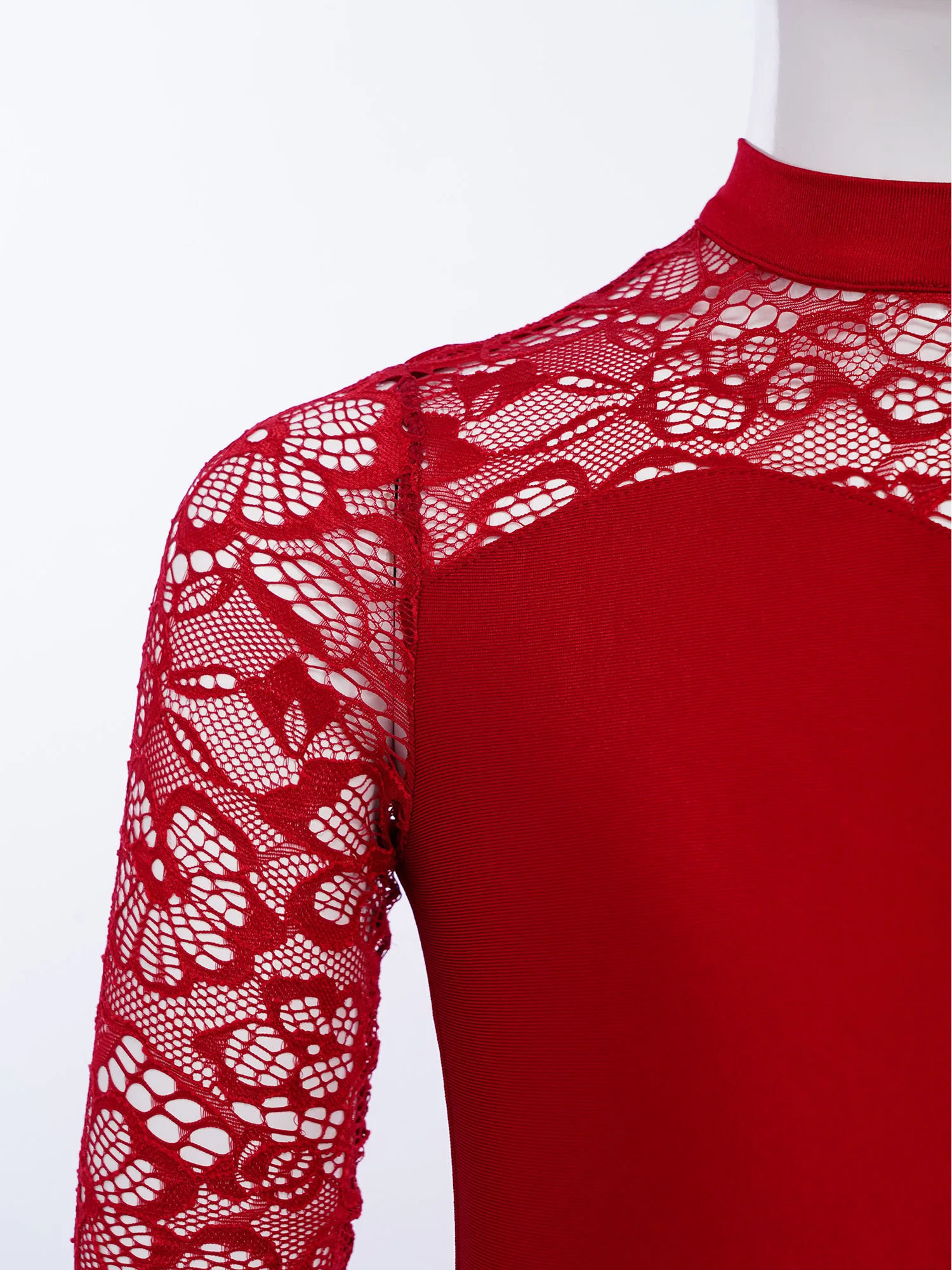 Kids Girls Floral Lace Ballet Dance Leotards Long Sleeves Gymnastics Yoga Bodysuit for Figure Skating Acrobatics Performance image 4