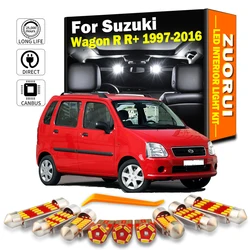 ZUORUI Car LED Interior Roof Map Dome Light Kit Canbus For Suzuki Wagon R R+ 1997-2012 2013 2014 2015 2016 Number Plate Lamp