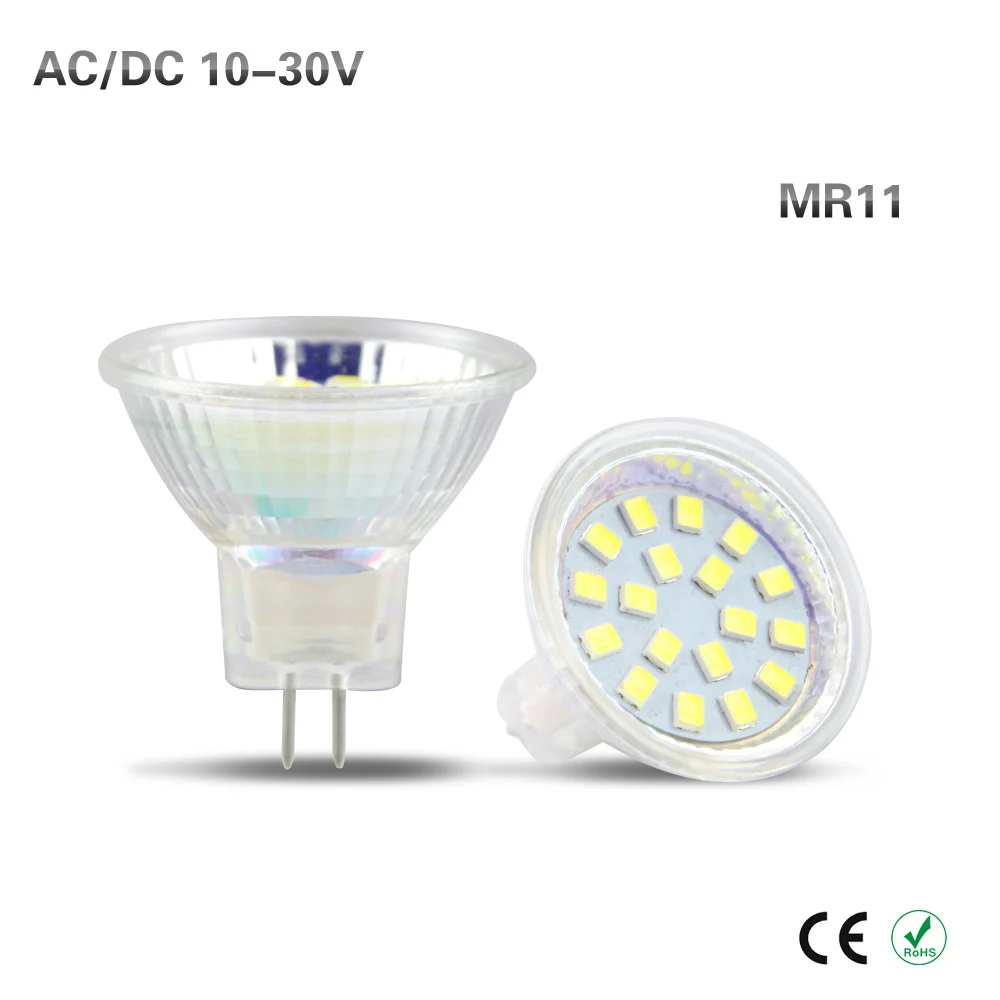 

MR11 LED Spotlight super power 5W AC/DC10V-30V LED Bulb Light SMD2835 18Led Lamp Lampada led Focos Luz Led for Decor Lighting