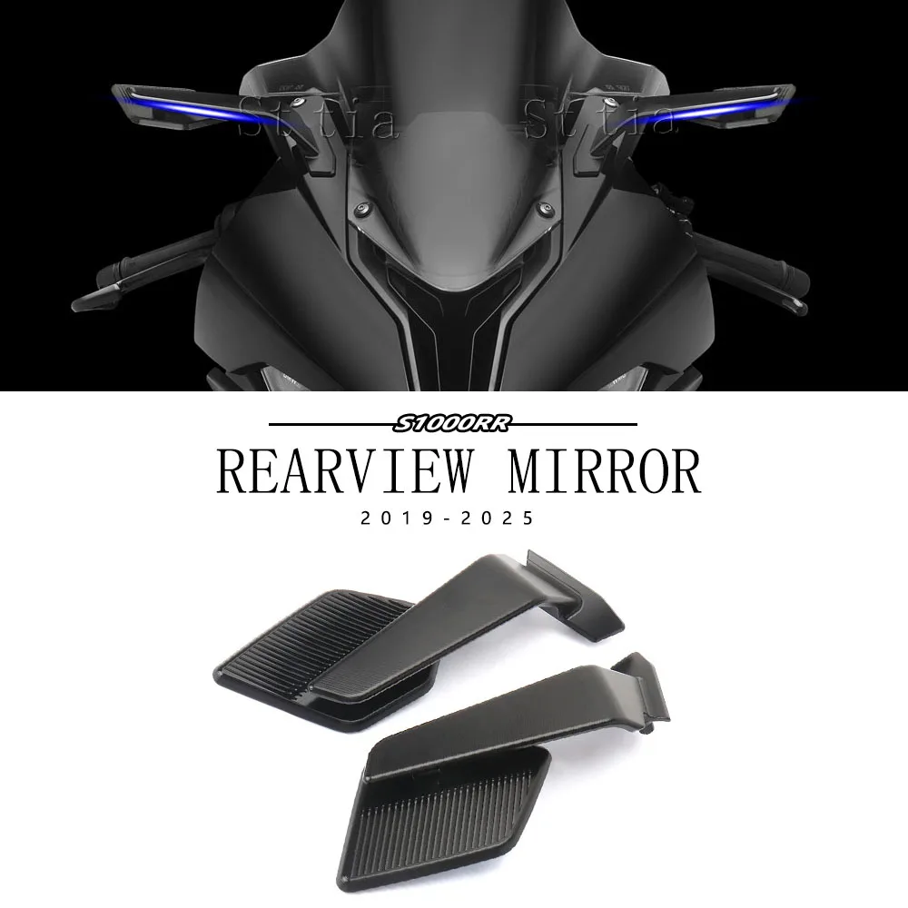 

Для BMW S1000 RR S1000 RR S1000RR s1000rr 2019-2025 мотоциклы с ветровым крылом, регулируемое вращающееся зеркало заднего вида со светодиодной подсветкой