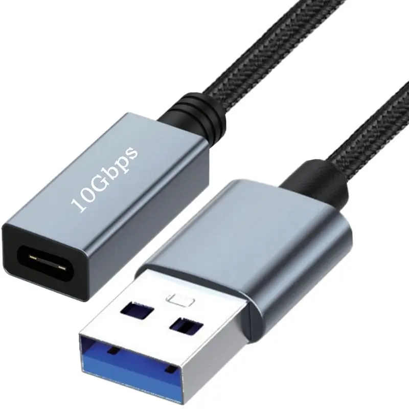 30cm 1m 1.5m Double Sided 10Gbps Data Strip Chip USB 3.2 Connection Cable USB Male to Type-C Female Adapter Cable Gen2