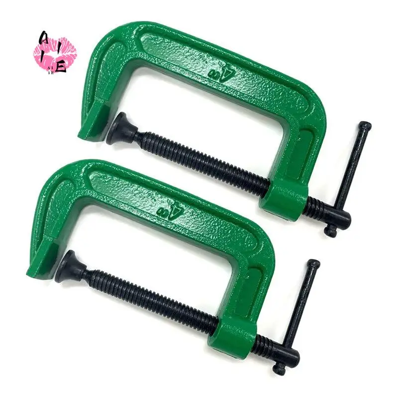 A11E-2Pcs 4 Inch C-Clamp Set, Heavy Duty Steel C/G Clamp Industrial Strength C Clamps For Woodworking, Welding, And Building
