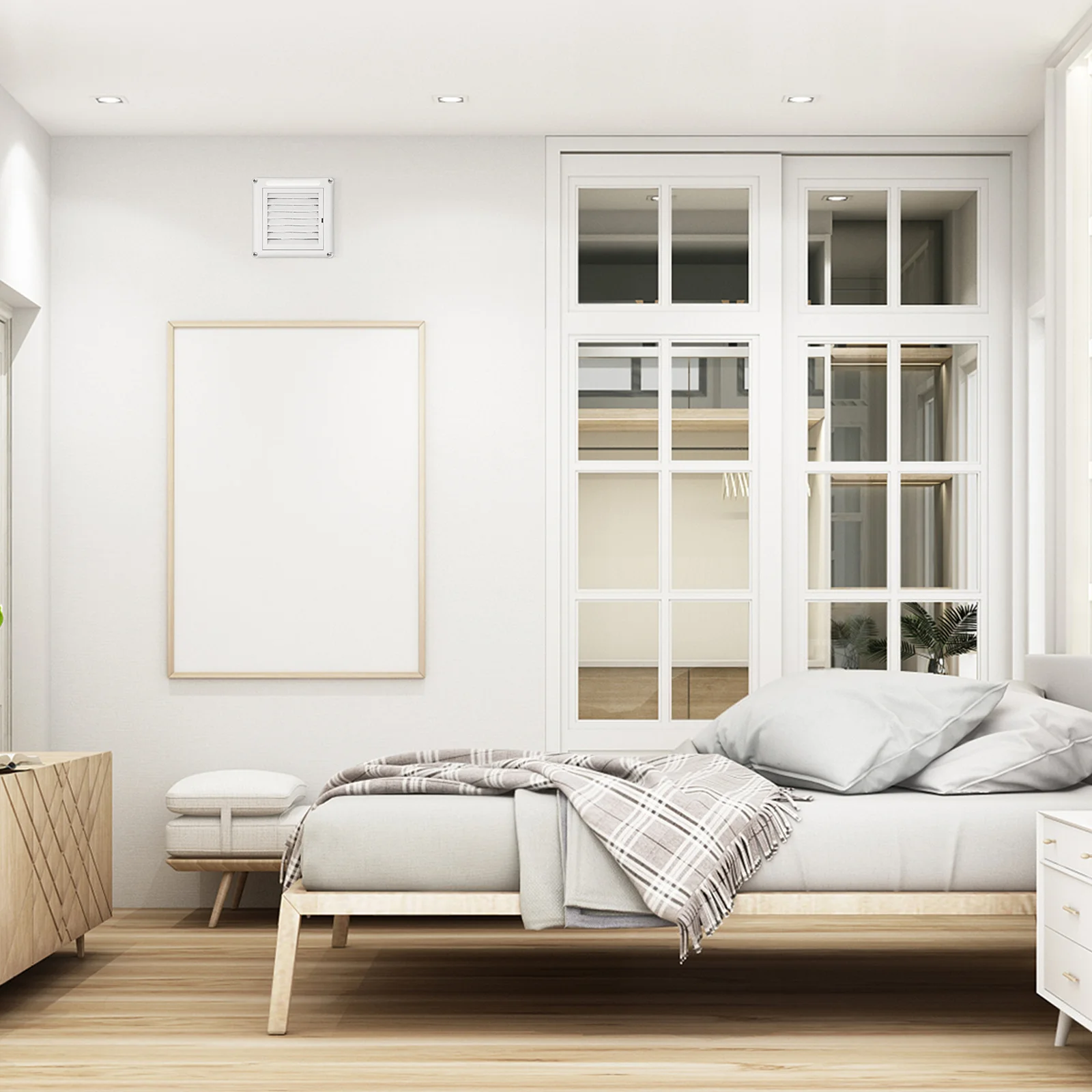 

1Pcs Air Vent Cover with Fly Screen Mesh Anti-Mosquito Net Mask for Bathroom Exhaust Ventilation Plastic Wall Ceiling Mounted