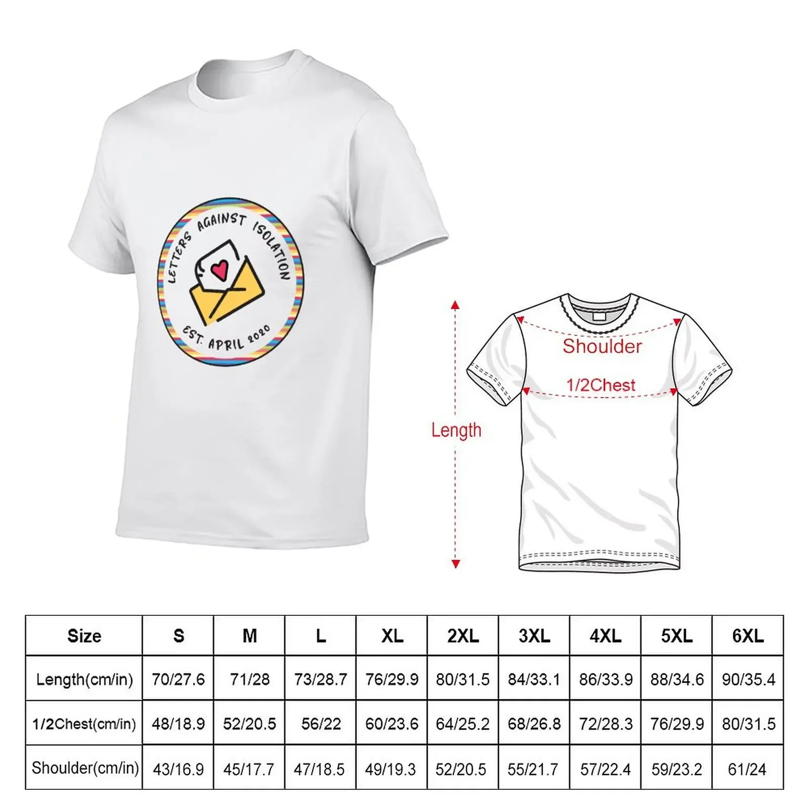 Letters Against Isolation Logo T-Shirt plus size tops Short sleeve tee plus size clothes Aesthetic clothing t shirts men