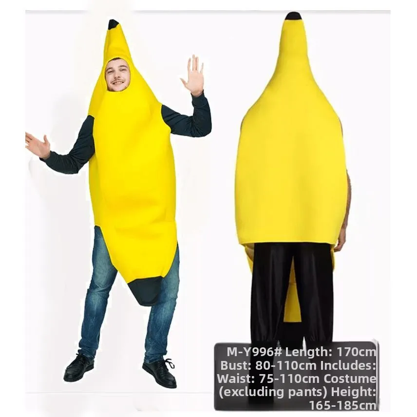 مضحك الفاكهة هالوين الكرتون أنيمي زي المرأة العرقية المرحلة ارتداء الصيف أداء الحيوان البدلة لا العلامة التجارية