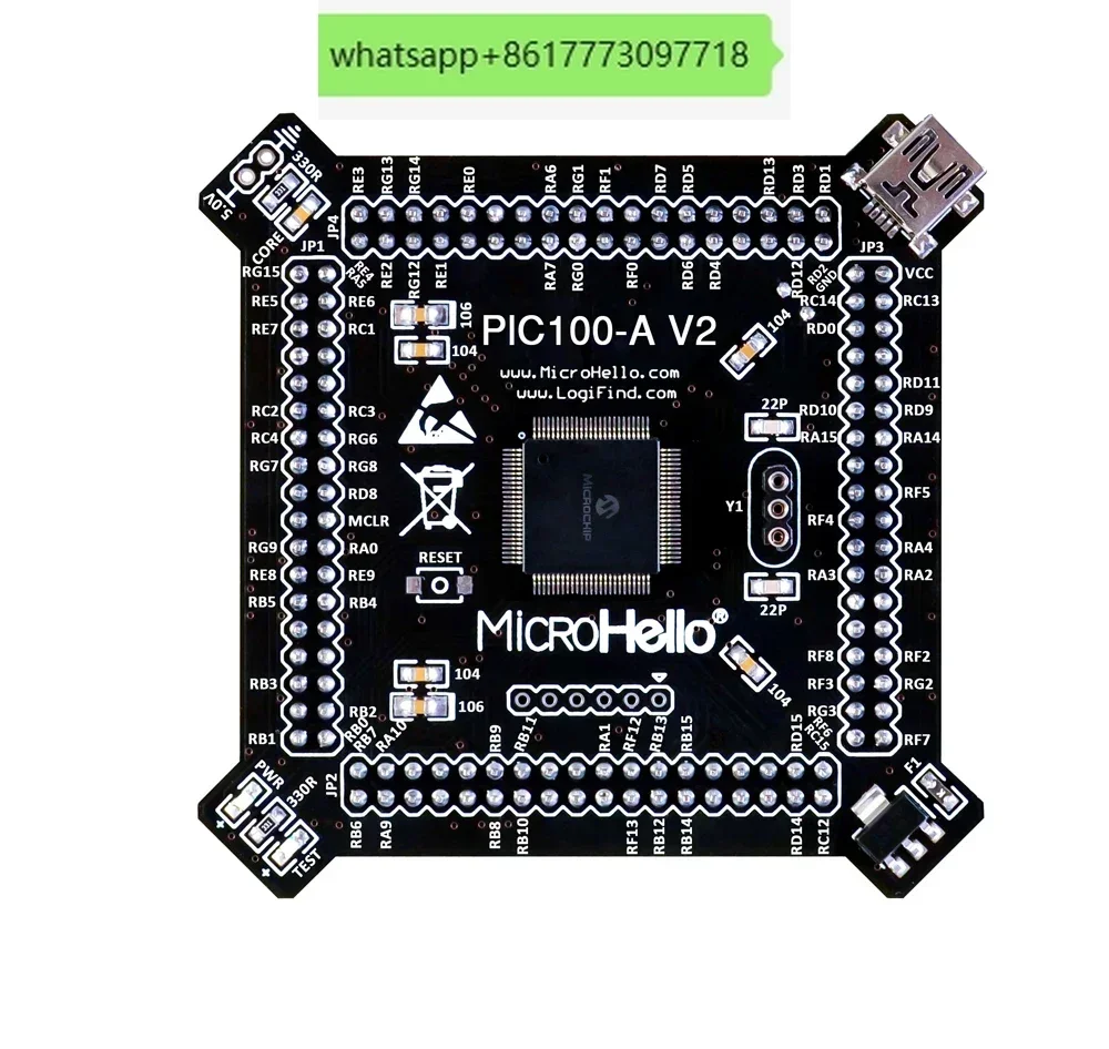

Основная плата Pic100-a V2 с чипом Pic24hj256gp210a подходит для разработки