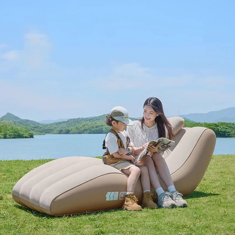 Canapé Gonflable au Sol Incurvé, Moderne, Luxe, Extérieur, Simple, Confortable, Relaxant, Meubles de Hall d'Entrée