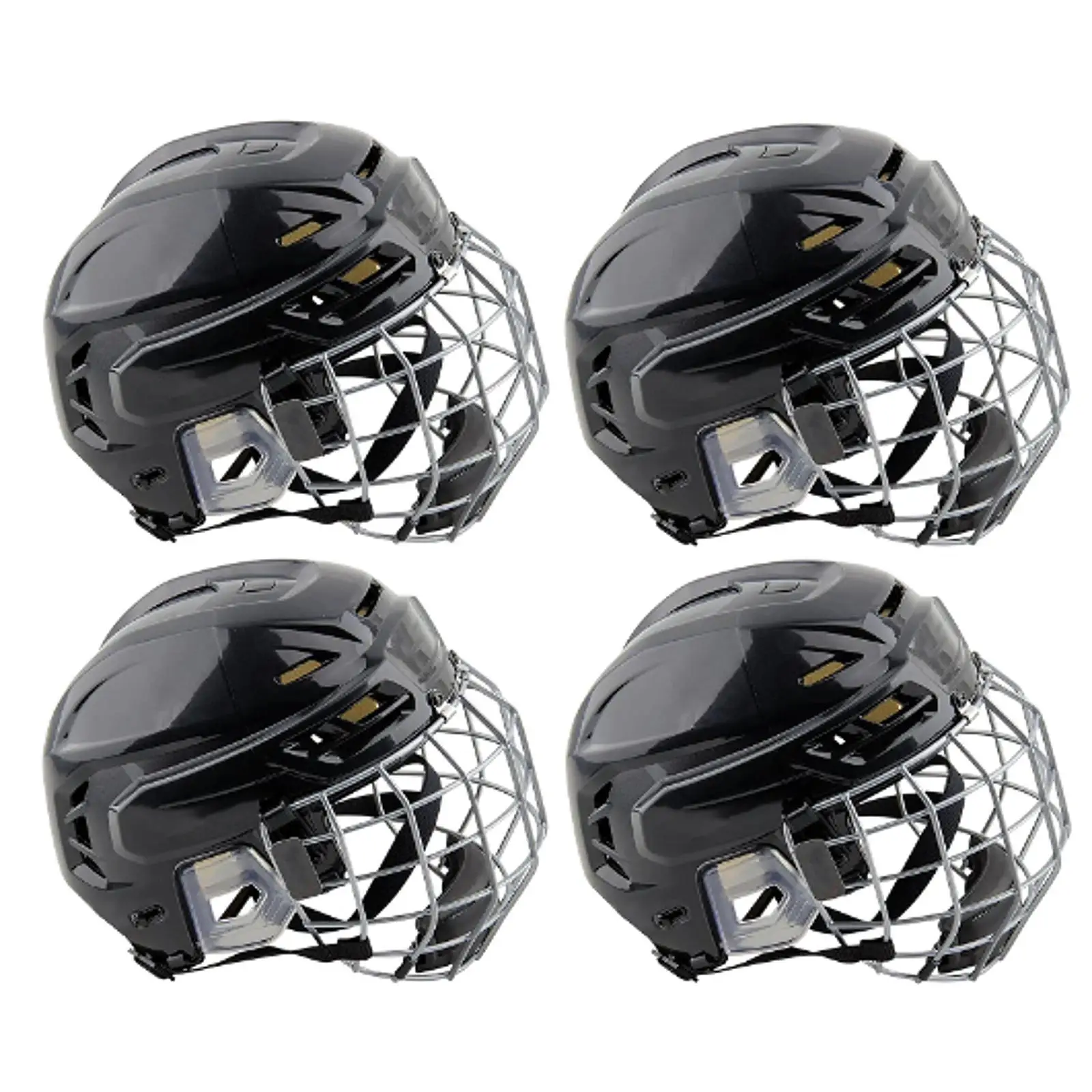 Casco da hockey con gabbia Copricapo da allenamento Gioco traspirante Casco da giocatore di hockey su ghiaccio robusto professionale Casco da skate per velocità sul ghiaccio