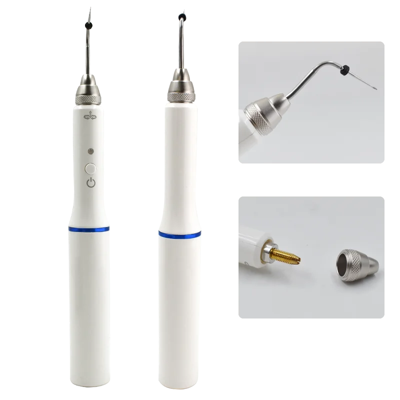 Dental Cordless Gutta Percha Obturation System Endo Heated Pen with 2 Heated Tips for Professional Dental Use