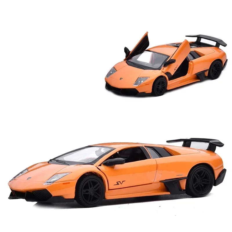 1:36 Lamborghini LP570-4 Model samochodu sportowego Diecast Scale Alloy Metal Pull Back Zabawki prezentowe dla dzieci F34