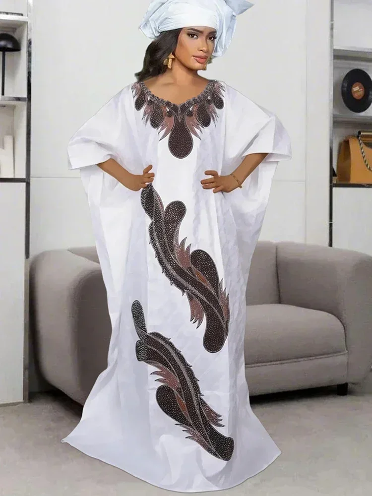 

African Dresses For Women Traditional Dashiki Bazin Long Dress Wedding Party Evening Gown Plus Size Boubou Dubai Turkey Abayas