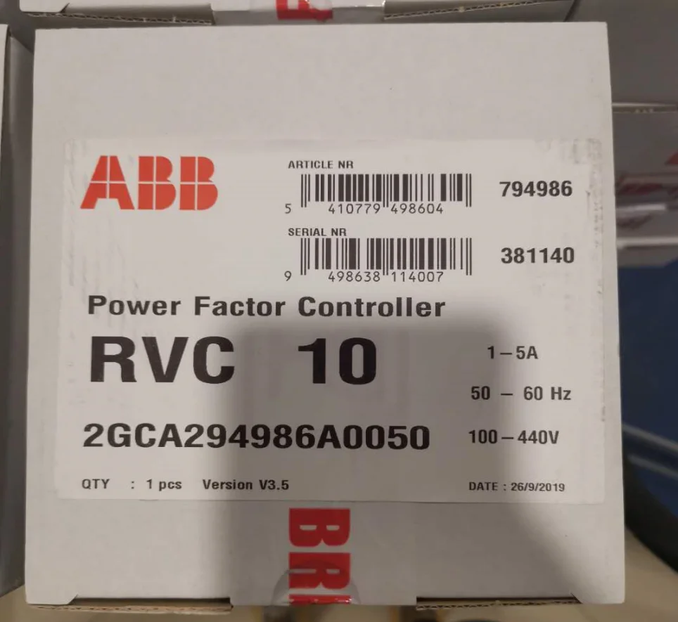 New Original Genuine ABB RVC Series Power Factor Controller; RVC-10