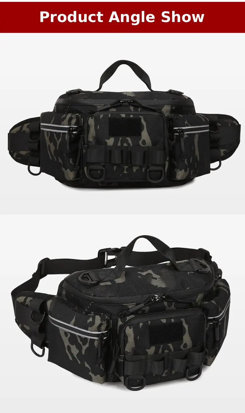 Multifunktionale Hüfttasche Taktische Camping-, Wander-, Kletter-, Brust-, Hüft- und Umhängetasche Angelzubehör-Köder-Aufbewahrungsrucksack – Detail 13