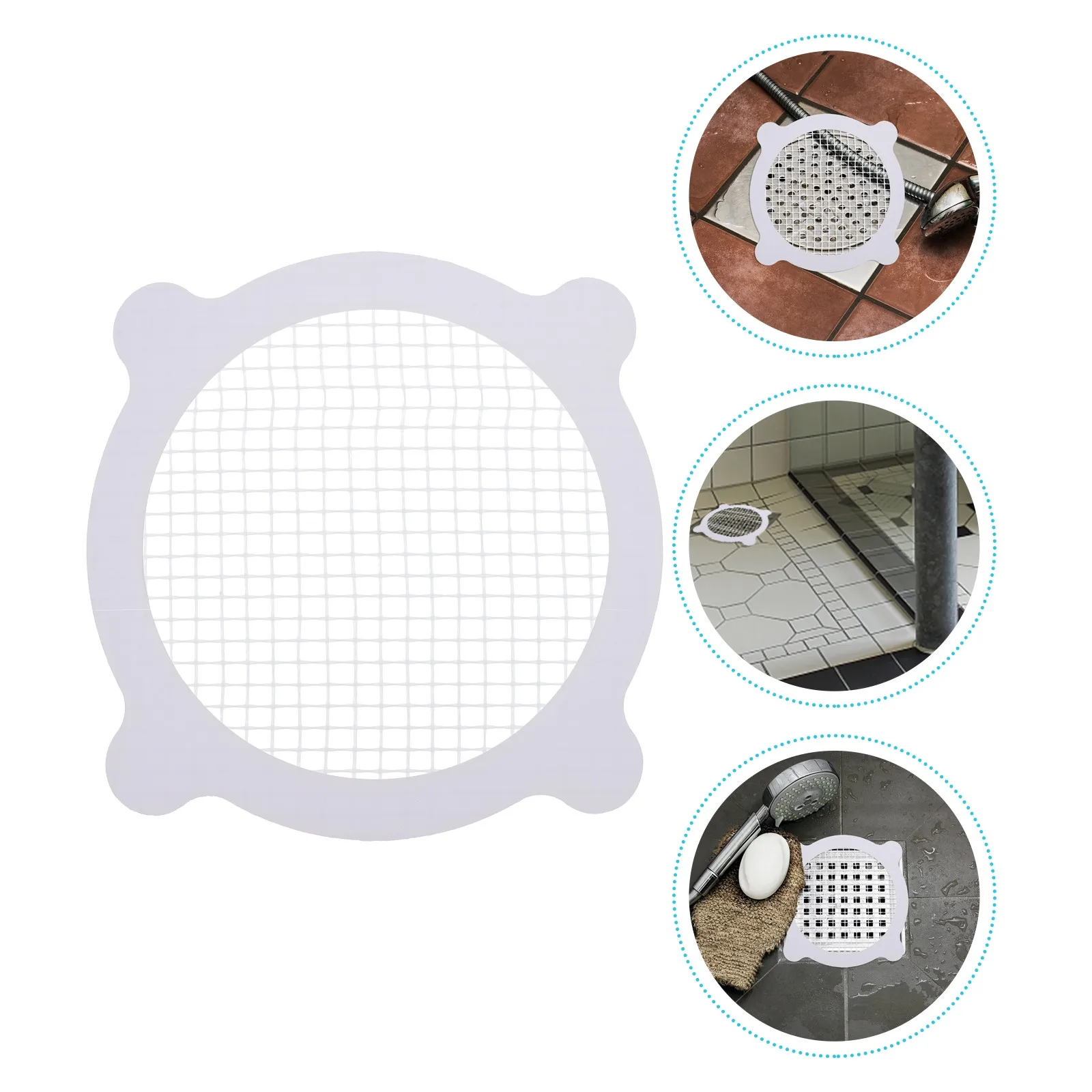 

25Pcs Floor Drain Disposable Hair Filtering Stickers Bathroom Sewer Filter Mesh Kitchen Sink Drain Screen Shower Filter