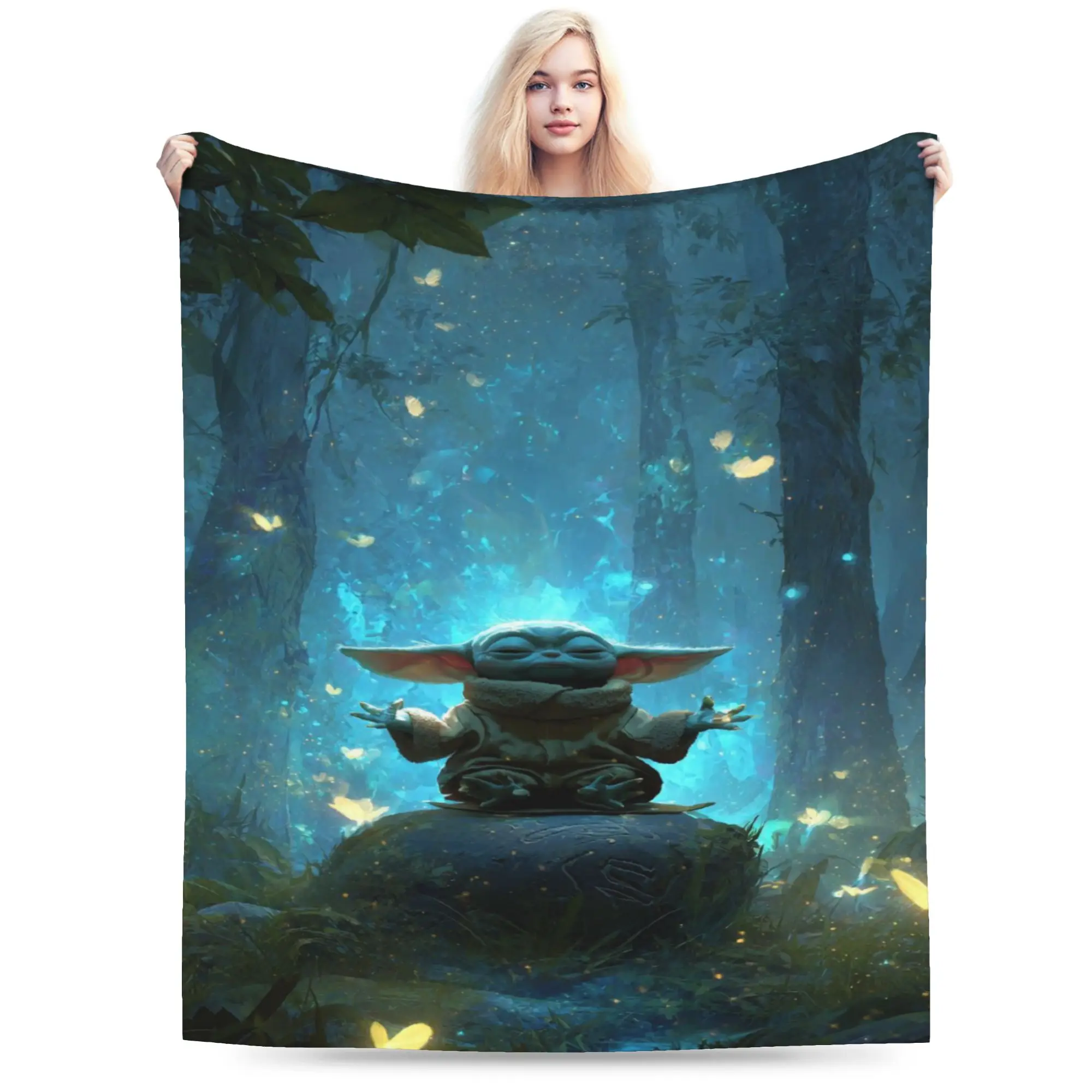 

Одеяло baby yodas Merch, мягкие бархатные одеяла, уютные покрывала