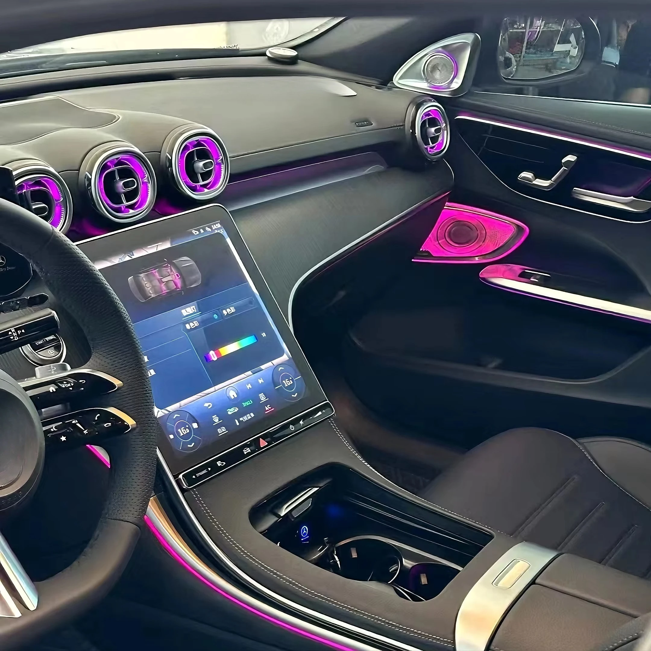 

C-Class W206 4D Rotating Tweeter with 64-Color LED Ambient Light Auto Interior Lighting for W206 Model