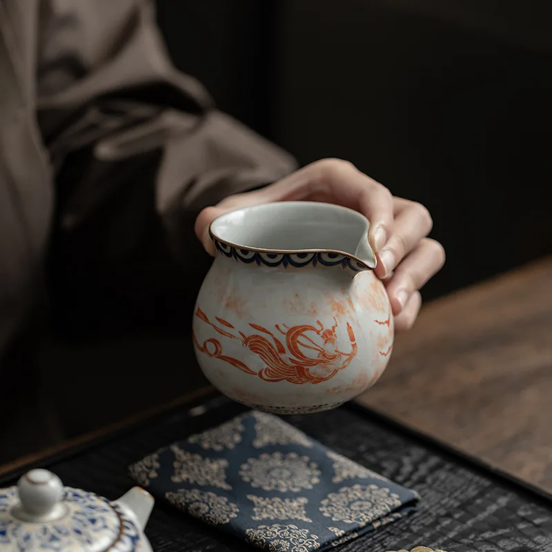 Dunhuang Kweichow Moutai Pitcher Gong Dao Bei Imitation Song Ru Kiln Ceramic Tea Serving Pot Household Dispenser