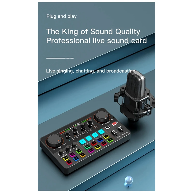Новая звуковая карта H500, прямая трансляция 12, электронная звуковая карта, аудиосистема Soundcar, устройство смены голоса для мобильного телефона, компьютера