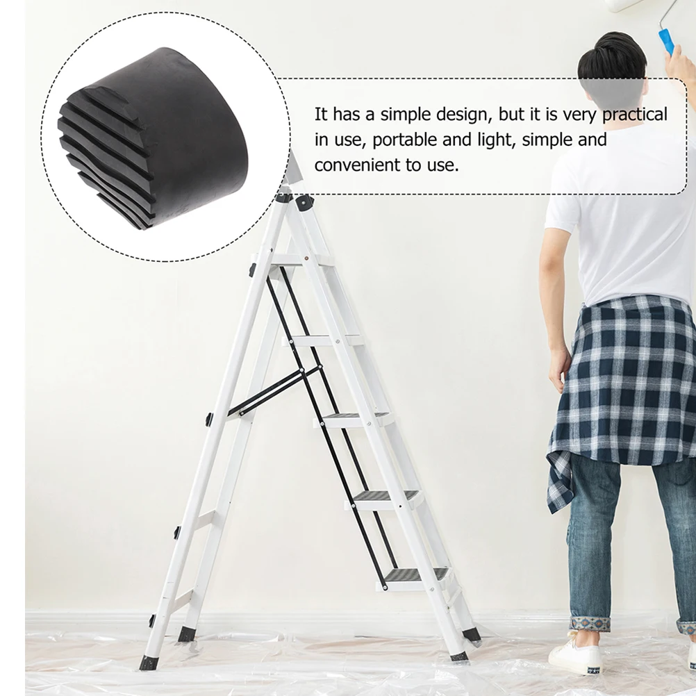

2pcs Ladder Leg Caps Round Foot Cover Anti Slip Pad Floor Protector Durable PVC Skid Resistant High Temp Resistant Ladder