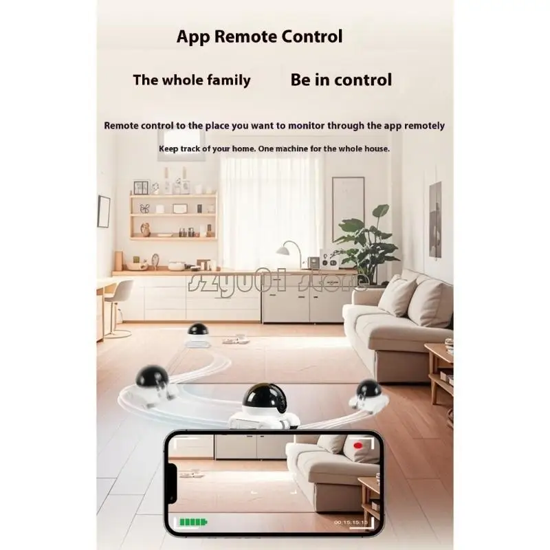 

4X7A App Controlled Moving Pet Camera 1080P Real Time Long Battery Life For Pet