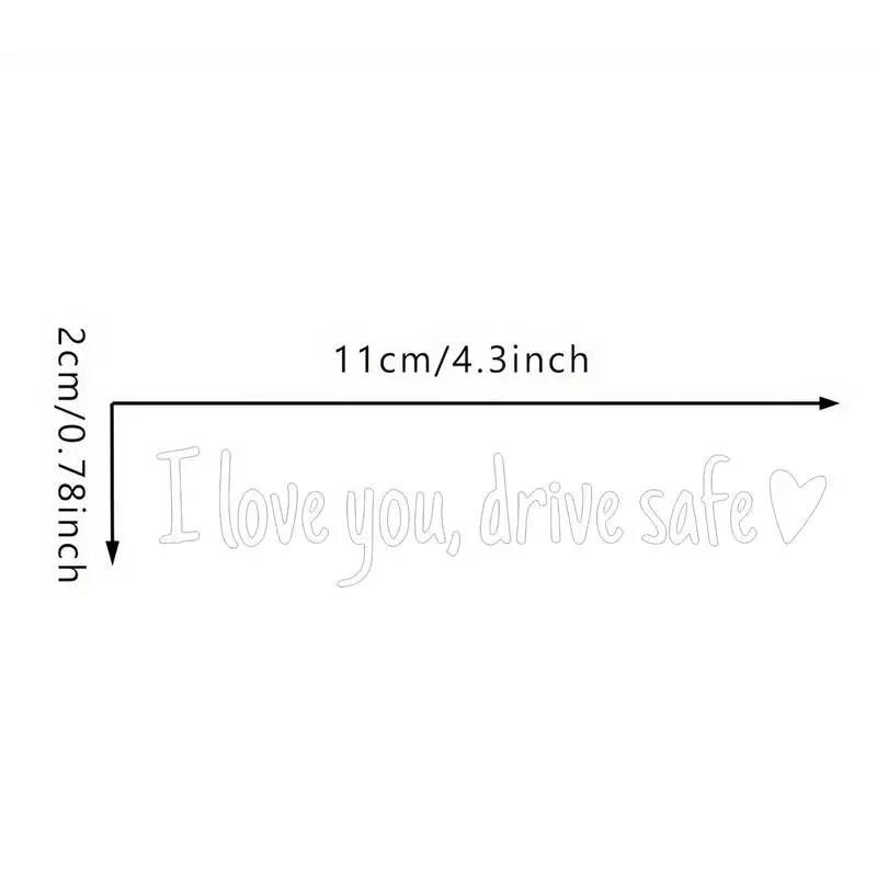 I Love You Drive Safe Decal I Love You Drive Safe Rear View Decal Waterproof Miniature Car Sticker Auto Decor For Girlfriend