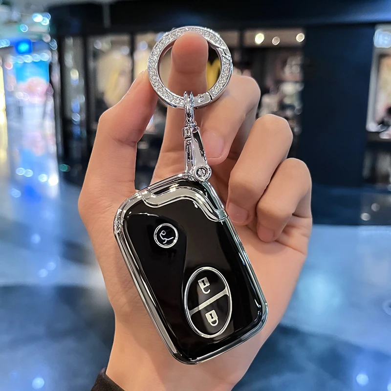 

Чехол для автомобильного ключа из ТПУ с серебристой окантовкой, брелок-аксессуар для Lexus IS350 RX350 IS250 GS430 ES350 GS350 LX570