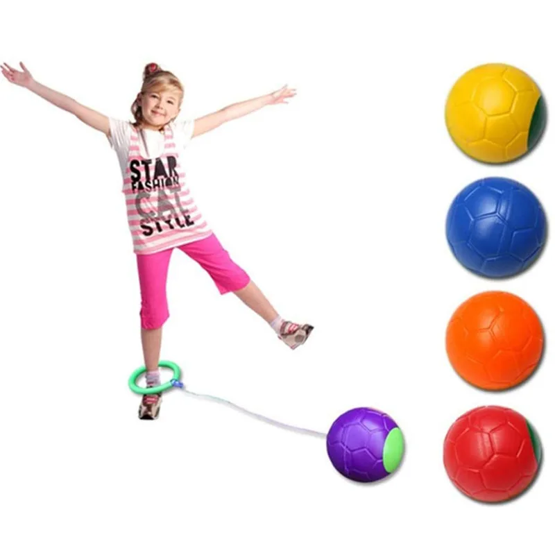 1PC Skip Ball Outdoor Fun Toy Ball Classical Skipping Toy Exercise Coordination and Balance Hop Jump Playground May Toy Ball